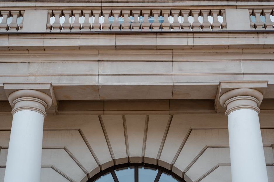 Government building exterior in daylight